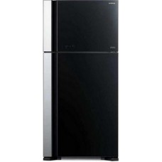 Двухкамерный холодильник Hitachi R-VG 662 PU7 GBK чёрное стекло