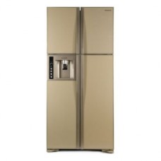 Холодильник HITACHI R-W 662 PU3 GBE, двухкамерный, бежевый стекло